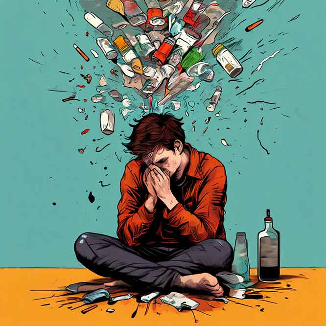 Psychiatrist treating addiction